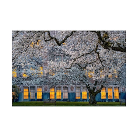 Lydia Jacobs 'Morning At University Of Washington' Canvas Art, 12x19